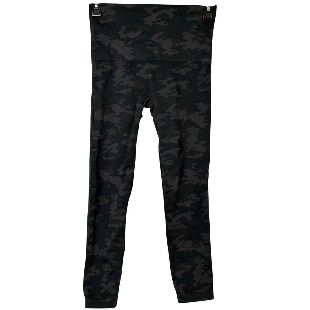 Spanx Look at Me Now Seamless Leggings Womens XL Gray Camo Compression